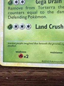 Pokemon TCG Torterra 10/95 Cracked Ice Holo Rare Promo HGSS Unleashed NM - Image 3