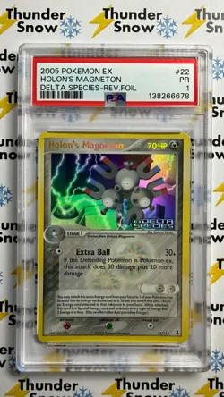 ⚡❄ 2005 Pokemon EX #22 Holon's Magneton Delta Species Reverse Foil Stamp PSA 1 - Image 1