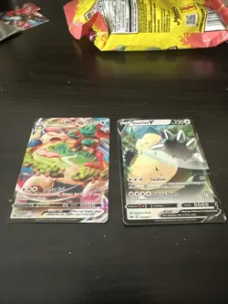 Pokemon TCG Snorlax V&VMAX Holo Ultra Rare Sword & Shield Base Set 142/202 - Image 2