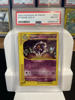 PSA 8 Pokemon Skyridge Holo Rare Starmie H28/H32 NM/MINT Condition!! - Image 1