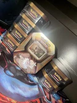 Pokemon TCG Slaking Triple Whammy Collector's Tin NEW FACTORY SEALED LOT x9 - Image 1
