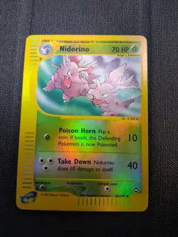 Pokemon 2002 Nidorino 55/147 Aquapolis LP Fast Ship - Image 1