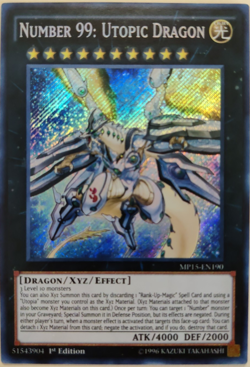 Yugioh Number 99: Utopic Dragon MP15-EN190 Secret Rare 1st Ed - Image 1