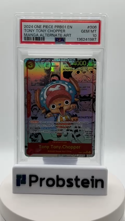 2024 One Piece PRB01 EN Manga Alternate Art #006 Tony Tony Chopper PSA 10 - Image 2