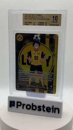 2025 ONE PIECE PROMOS BVB X ONE PIECE MATCH DAY 2025 #003 MONKEY D. LUFFY BGS 10 - Image 2