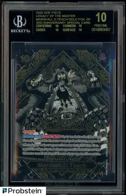 One Piece Marshall.D.Teach 3rd Ann Special Silver OP09-093 BGS 10 BLACK LABEL - Image 1