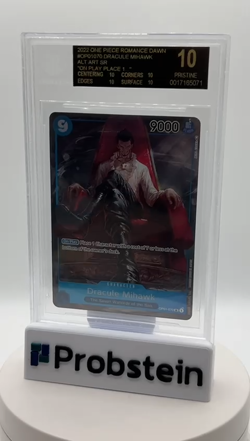 Pre-errata One Piece Romance Dawn OP01070 Dracule Mihawk 2022 BGS 10 BLACK LABEL - Image 2