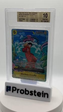 2024 One Piece Two Legends OP07109 Monkey D. Luffy Alt Art BGS 10 PRISTINE - Image 2