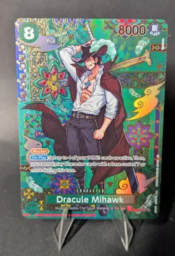 One Piece TCG: Dracule Mihawk - OP12-030 (SP) The Azure Sea's Seven Foil - Image 1