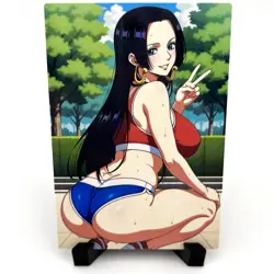One Piece Boa Hancock Sexy Anime Waifu Girl Doujin Lewd Goddess Story Art Card - Image 1