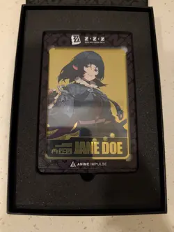 GOLD Zenless Zone Zero Jane Doe Metal Art Card ZZZ Anime Impulse Series 3 - Image 1