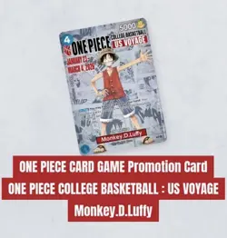 One Piece Monkey D. Luffy US College Basketball Promo Card RUTGERS 01/23 PRESALE - Image 2