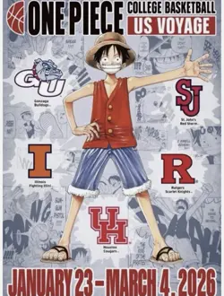One Piece Monkey.D.Luffy US College Basketball Promo Card PRESALE 2/9 St John's - Image 2