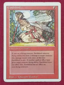 Magic The Gathering REVISED EDITION EARTHBIND red card MTG - Image 1