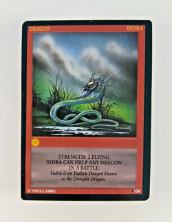 Indra #154 - Wyvern CCG card (1994 US Games TCG) Limited, Rare Dragon - Image 1