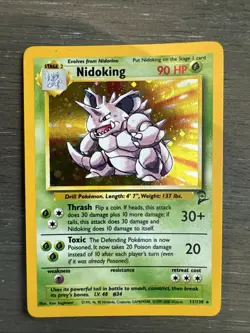 Pokemon TCG Nidoking Base Set 2 Holo Unlimited Rare Card 11/130 - Image 1