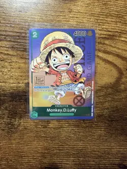Monkey D Luffy P-037 1st Anniversary Tournament STAMP Promo Holo One Piece Card - Image 1
