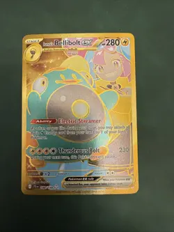 Pokemon TCG Journey Together Iono's Bellibolt EX Hyper Rare Card #188/159 - Image 1