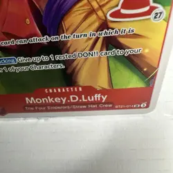 Monkey.D.Luffy ST21-014 SR, red straw hat logo 27, english, one piece card - Image 5