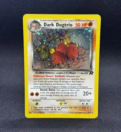 Dark Dugtrio 6/82 Team Rocket 2000 SWIRL Holo Rare WOTC Pokemon Card TCG SWIRL! - Image 1