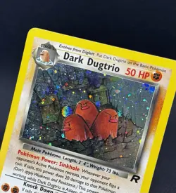 Dark Dugtrio 6/82 Team Rocket 2000 SWIRL Holo Rare WOTC Pokemon Card TCG SWIRL! - Image 2