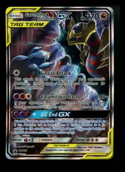 #2 Garchomp & Giratina GX SM193 Black Star Promo 2019 Alt Art Holo Pokemon Card - Image 1