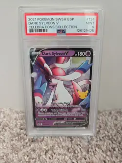 PSA 9 Dark Sylveon V SWSH BSP #134 Celebrations Collection Promo Cards Holo - Image 1