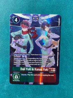 1x BT24-085 Dan Yuki & Kanan Yuki Alternate Art Time Stranger Digimon Card x1 - Image 1