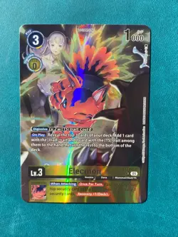 1x BT24-031 Elecmon Alternate Art Time Stranger Digimon Card x1 - Image 1