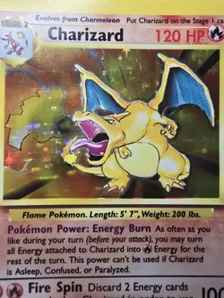 Pokemon TCG Charizard Base Set Holo Unlimited Rare Card 4/102 - Image 2