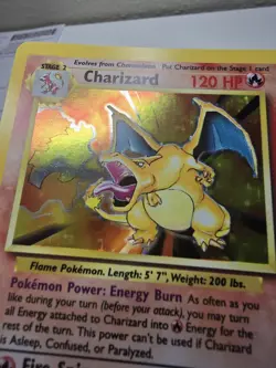 Pokemon TCG Charizard Base Set Holo Unlimited Rare Card 4/102 - Image 4