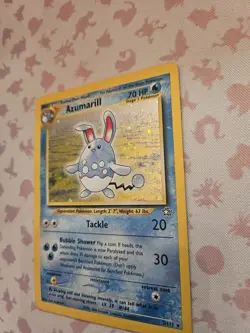 Pokemon Azumarill Holo Rare Neo Genesis 2000 2/111 TCG Card LP - Image 3