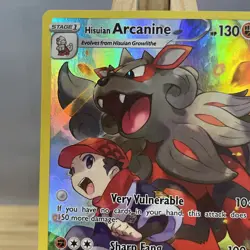 Hisuian Arcanine TG08/TG30 Lost Origin Full Art Ultra Rare Holo Pokemon Card NM - Image 2