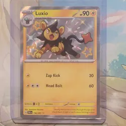 Pokemon Paldean Fates Luxio 136/091 Baby Shiny Rare Card NM TCG - Image 1