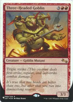 MTG Unstable - Three-Headed Goblin (Foil) [The List] - Image 1