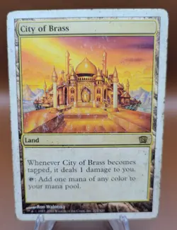 City of Brass x1 MTG 8th Edition Eighth Magic Damaged DMG English - Image 1