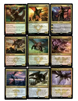 Five Color Dragon Deck - Custom MTG Magic the Gathering Many Rares Ready To Play - Image 1