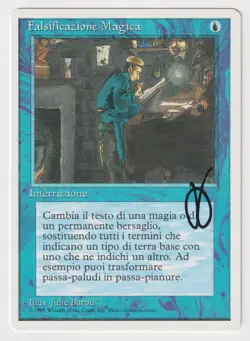 Signed Italian Magical Hack Proof MP 4th Edition Artist Julie Baroh MTG Magic AP - Image 1