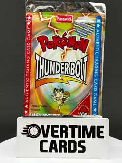 2003 Pokemon Funskool Thunderbolt Sealed Pack - Meowth Pack Art - Image 1