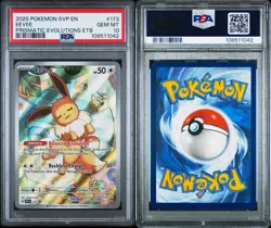 PSA 10 Eevee Prismatic Evolutions ETB 173 Black Star Promo (choose your Slab) - Image 2