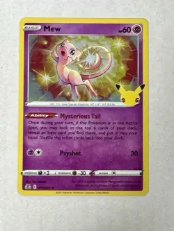 Pokemon TCG Mew 011/025 Celebrations Holo Rare - Image 1