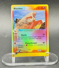 Blaziken 15/109 Reverse Holo Pokemon EX Ruby & Sapphire 2003 Vintage LP/NM - Image 2