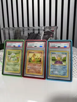 Pokemon Starters 1999 Base Set Shadowless PSA 10 - Bulbasaur Charmander Squirtle - Image 1