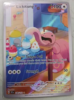 Lickitung Illustration Rare 180/162 Holo Foil Pokemon Temporal Forces - Image 1