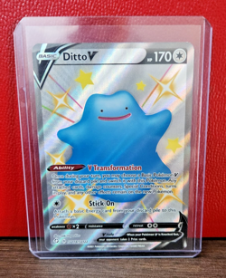 Shiny Ditto V SV118/SV122 Shining Fates Full Art Ultra Rare Pokemon TCG - Image 1