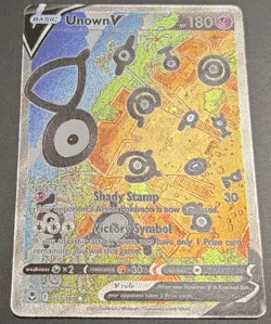 Pokemon Unown V 177/195 Ultra Rare Alternate Full Art Silver Tempest SWSH12 - Image 2