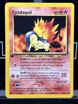 Cyndaquil - 1st Edition - 56/111 Neo Genesis - Pokemon TCG - 2000 Regular LP - Image 3