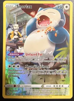 Pokemon Snorlax TG10/TG30 Ultra Rare Lost Origin Trainer Gallery SWSH Full Art - Image 1