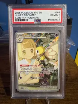 Pokemon Lillie's Ribombee 164/159 Journey Together Illustration Rare Holo PSA 10 - Image 1