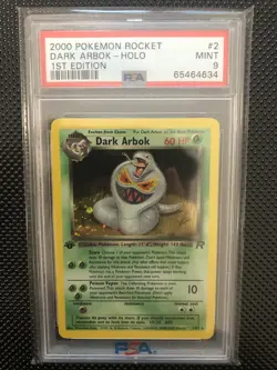 2000 Pokemon 1st Edition Team Rocket Dark Arbok Holo | PSA 9 - Image 1